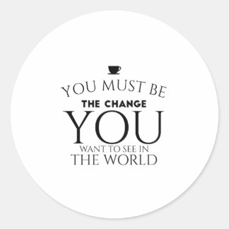 By change black ronde sticker