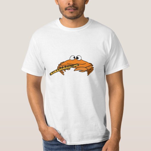 BY-Crab die het T-shirt met de Flute afspeelt (Voorkant)