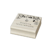 By Custom Name Rustic Wildflowers Business Hobby Rubberstempel (Stempel)