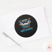 By God By Mechanic Ronde Sticker (Envelop)