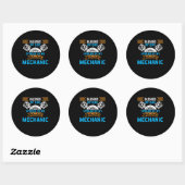 By God By Mechanic Ronde Sticker (Vel)
