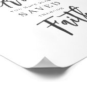 By Grace, Through Faith Ephesians 2:8 Blue Floral Poster (Hoek)