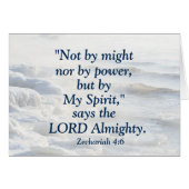 By My Spirit, Scripting Ocean Waves Card (Voorkant Horizontaal)