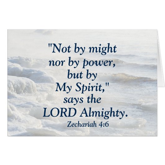 By My Spirit, Scripting Ocean Waves Card (Voorkant Horizontaal)