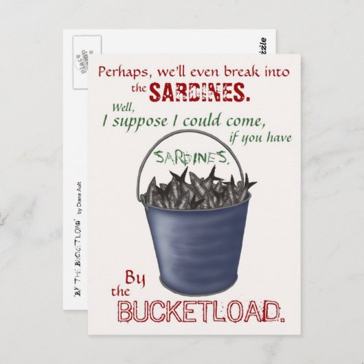 By the Bucketload Postcard Briefkaart (Voorkant / Achterkant)
