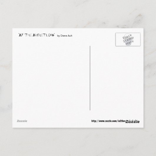 By the Bucketload Postcard Briefkaart (Achterkant)