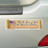 By the Grace of God I'm an American Bumper Sticker (Op auto)