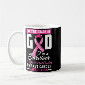 By The Grace Of God Survivor 10 Year Breast Cancer Koffiemok (Links)