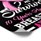By The Grace Of God Survivor 10 Year Breast Cancer Poster (Hoek)