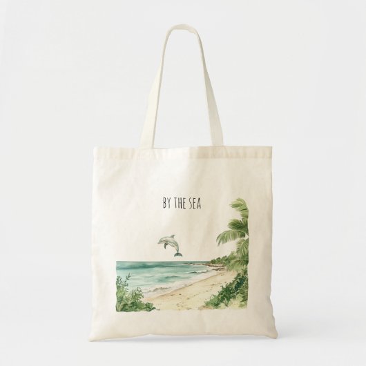 By the sea dolphin tote bag (Voorkant)