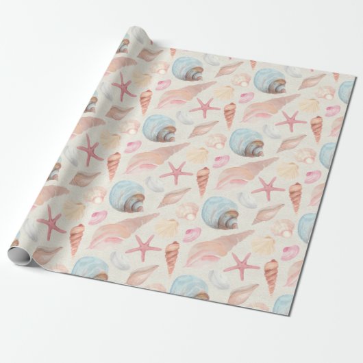 By the Sea Series Design 10  Cadeaupapier (Uitgerold)