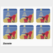 By the Sea Shore 1998 Vierkante Sticker (Vel)