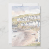 By the Sea Watercolor Invitation Kaart (Achterkant)