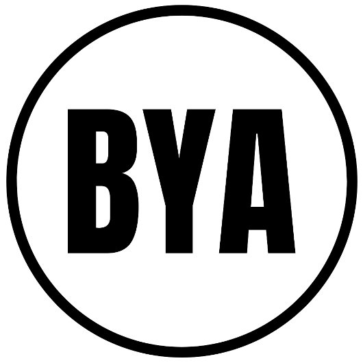 BYA - Classic Round-Sticker voor de grens Ronde Sticker