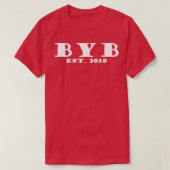 BYB Opgericht 2010 Hart ontwerp TShirt (Design voorkant)