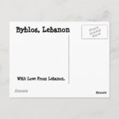 Byblos Libanon Briefkaart (Achterkant)