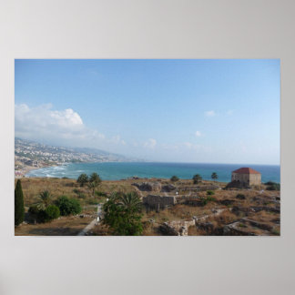 Byblos Libanon, Ocean Uitzicht Poster
