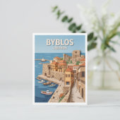 Byblos Oude Souk en Haven Libanon Briefkaart (Staand voorkant)