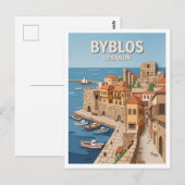 Byblos Oude Souk en Haven Libanon Briefkaart (Voorkant / Achterkant)