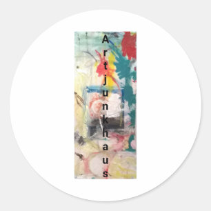 Bycicle Demon Abstract Jeff Hankamer Artjunkhaus Ronde Sticker