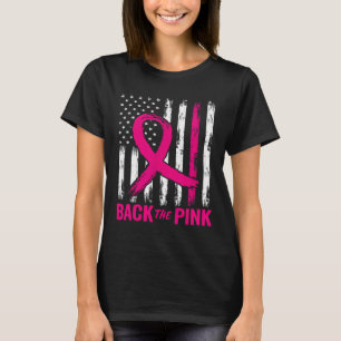 Byck de Roze Amerikaanse vlag Borstkanker Bewustzi T-shirt