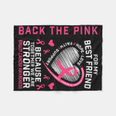 Byck de Roze Beste Vriend Borstkanker Bewustzijn Fleece Deken (Voorkant (Horizontaal))