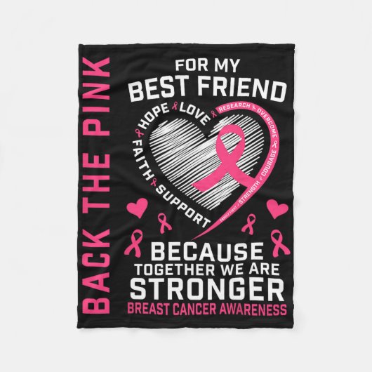Byck de Roze Beste Vriend Borstkanker Bewustzijn Fleece Deken (Voorkant)