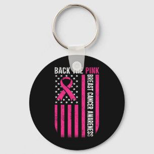 Byck De Roze Borstkanker Bewustzijn USA Flag Pin Sleutelhanger
