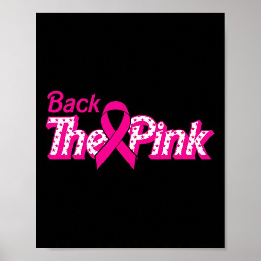 Byck de Roze Borstkanker Steun Kankerstrijder Poster (Voorkant)