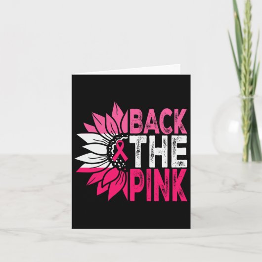 Byck het roze lint Amerikaanse vlag borstkanker A Kaart (Voorkant)