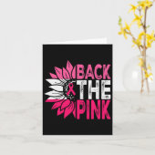 Byck het roze lint Amerikaanse vlag borstkanker A Kaart (Gele Bloem)