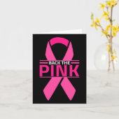 Byck het roze lint met vlinders borst kaart (Gele Bloem)