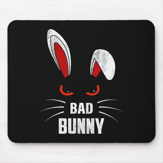 Byd Bunny Scary Rabbit Cool Dierenvriend Muismat (Voorkant)