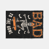 BYD naar het botskelet Funny Skateboard Peuter Fleece Deken (Voorkant (Horizontaal))