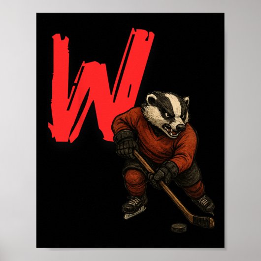 Bydger IJshockey Bevroren Grens Madison College Poster (Voorkant)