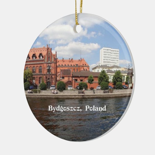 Bydgoszcz, Poolse cityscape Keramisch Ornament (Links)