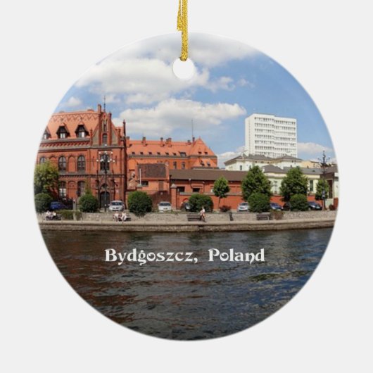 Bydgoszcz, Poolse cityscape Keramisch Ornament (Achterkant)