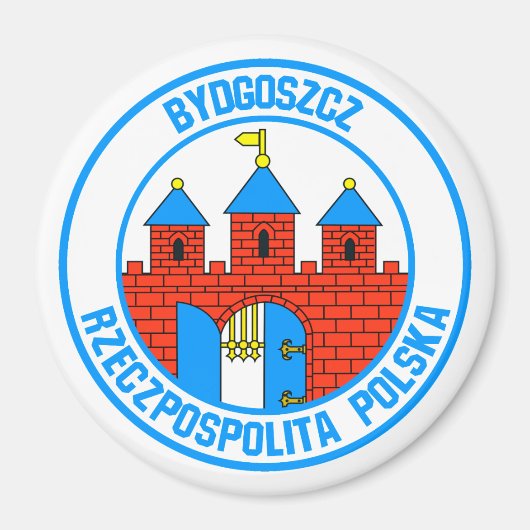 Bydgoszcz Round Emblem Magneet (Voorkant)