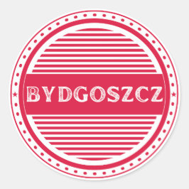 Bydgoszcz stadstrotsembleem – Poolse identiteit Ronde Sticker