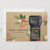 Bye 2020 we rolden met het geruite toiletpapier ro feestdagenkaart (Voorkant)