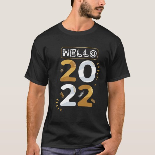 bye 2021 Hello 2022 Happy New Year  Christmas Xmas T-shirt (Voorkant)