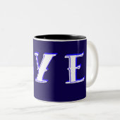 BYE - Bold Sarcastic Attitude Design Tweekleurige Koffiemok (Voorkant rechts)