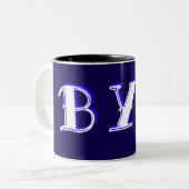 BYE - Bold Sarcastic Attitude Design Tweekleurige Koffiemok (Voorkant links)