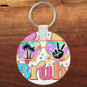 bye bruh happy last day sleutelhanger (Voorkant)