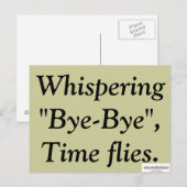 "Bye-Bye" - Een waarheid Briefkaart (Voorkant / Achterkant)