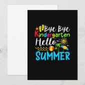 Bye Bye Kindergarten Hello Summer Save The Date (Voorkant / Achterkant)