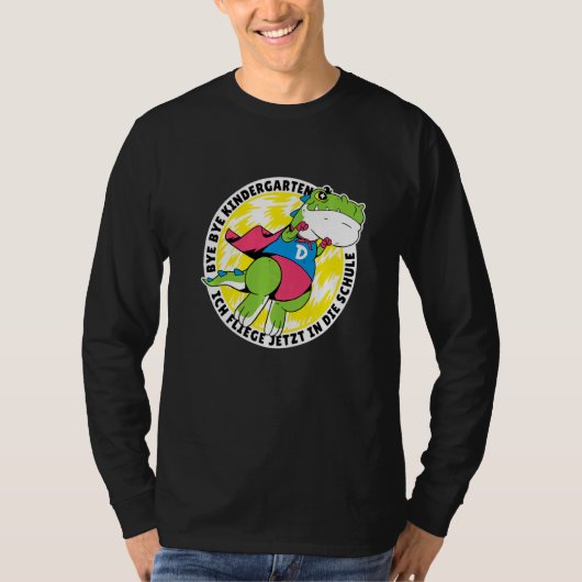 Bye Bye Kleuterschool Dinosaurus T-shirt (Voorkant)