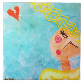 Bye Bye Liefde Abstract Schilderen Tegeltje (Voorkant)