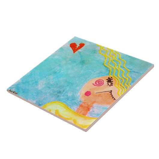 Bye Bye Liefde Abstract Schilderen Tegeltje (Zijkant)