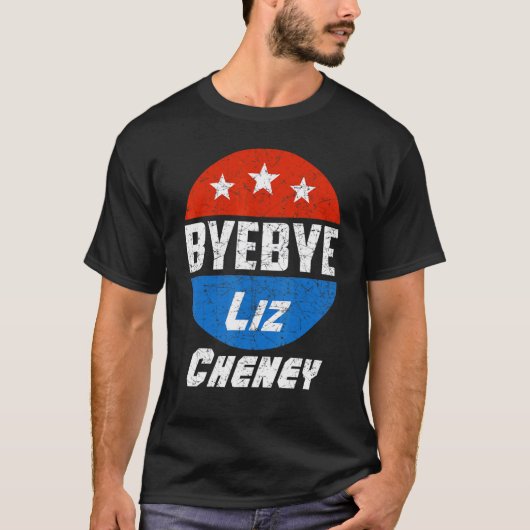 Bye Bye Liz Cheney Amerikaanse Politieke Mannen Vr T-shirt (Voorkant)